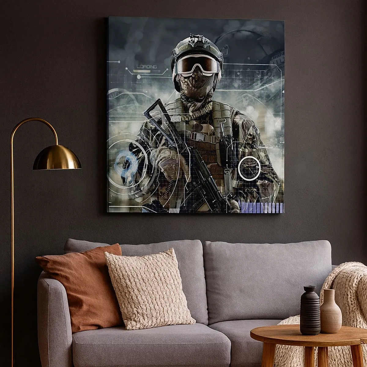 Quadro em tela - Poder para poder - 30x30 cm