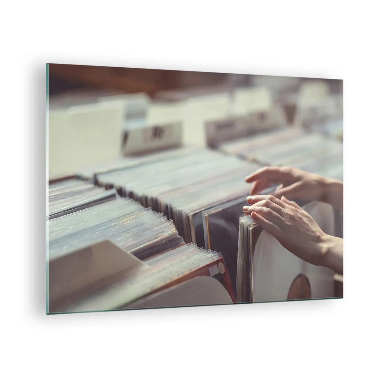 Quadro em vidro - Em busca de emoções - 70x50cm - Em busca de emoções - Decoração de parede moderna para a sala de estar e quarto ARTTOR