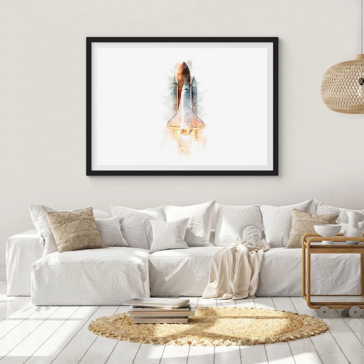 Pôster com moldura preta - Exploradores para iniciantes - 70x50 cm