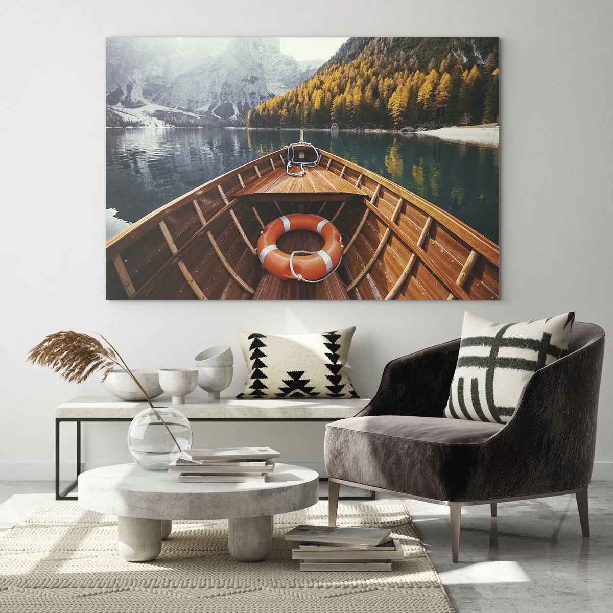 Quadro em vidro - Excursão na montanha - 70x50 cm