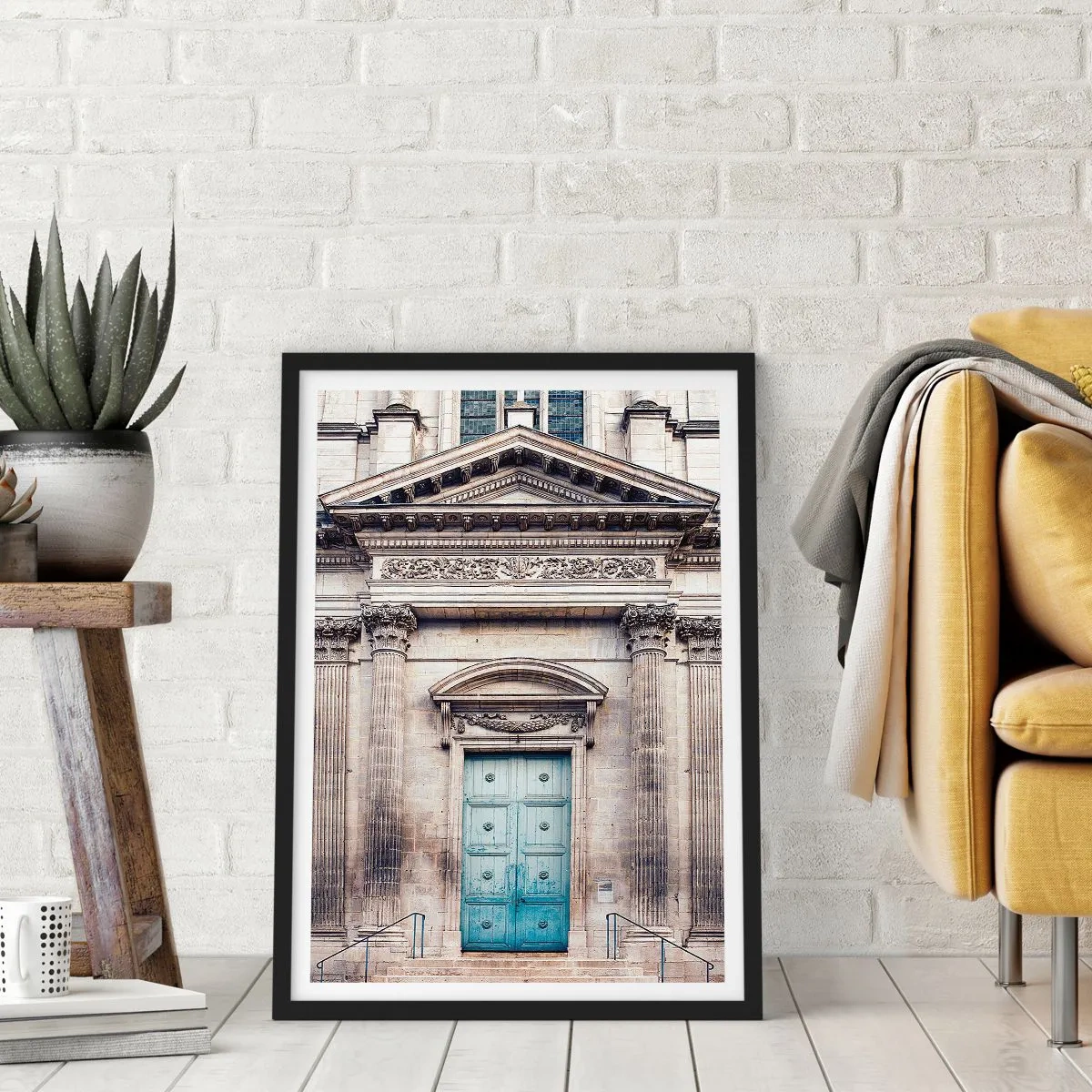 Pôster com moldura preta - Portal para o mundo espiritual - 50x70cm - A porta de entrada para o mundo do espírito - Decoração de parede moderna para a sala de estar e quarto ARTTOR