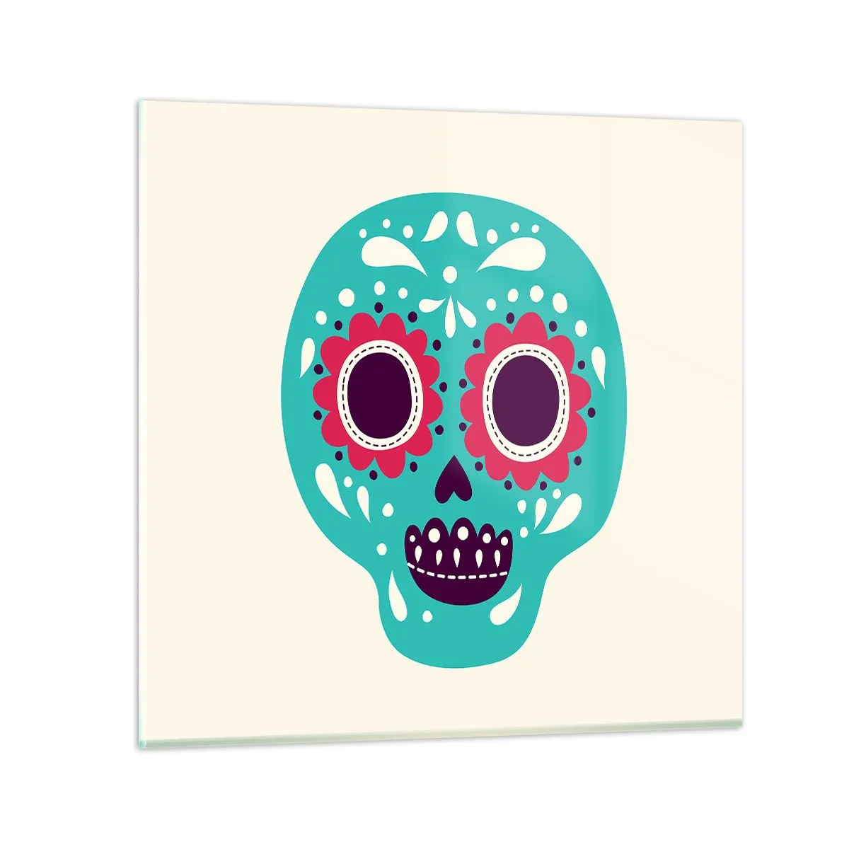 Quadro em vidro - Vida – diversão até a morte - 30x30 cm