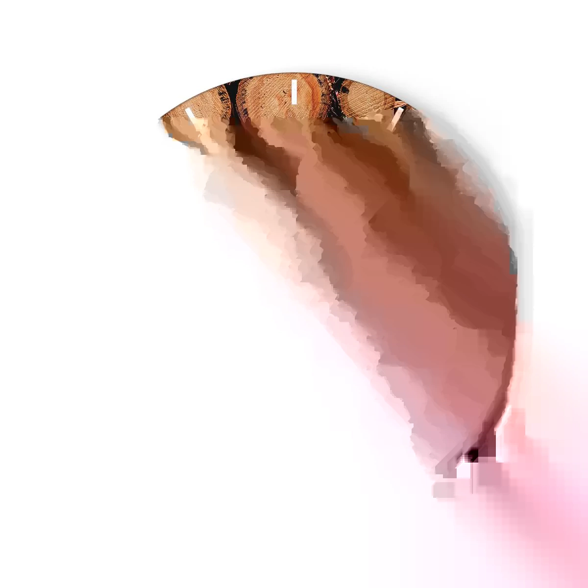 Relógio de parede - Relógio em vidro - Troncos de árvores cortados dispostos em uma composição natural - 30x30cm - Um novo começo - Decoração de parede moderna para a sala de estar, cozinha e quarto ARTTOR