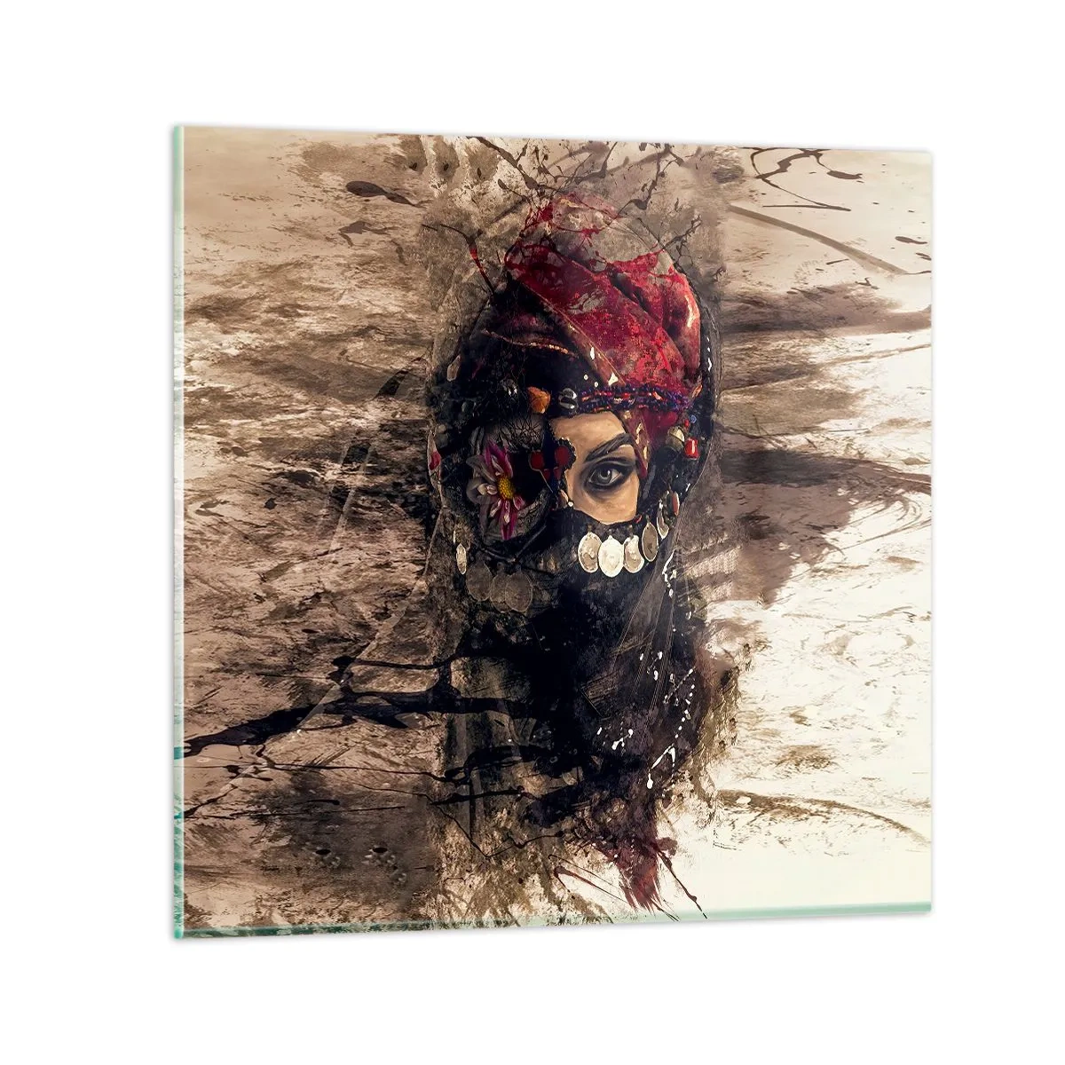 Quadro em vidro - Perturbador, para dizer o mínimo - 30x30 cm