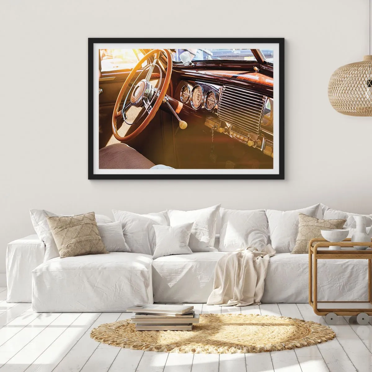 Pôster com moldura preta - Um sopro de luxo do passado - 70x50 cm