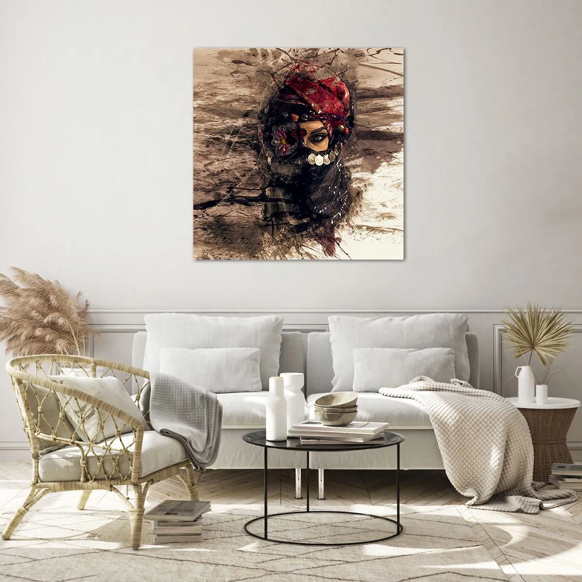 Quadro em vidro - Perturbador, para dizer o mínimo - 30x30 cm