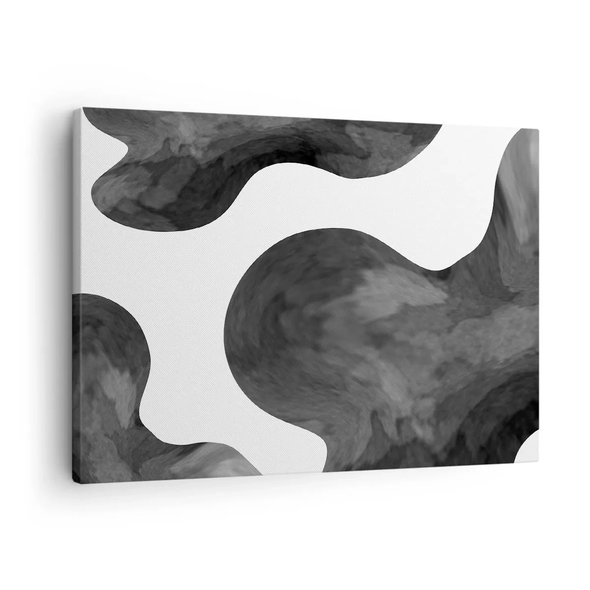 Quadro em tela - Padrão abstrato em tons de cinza e branco - 70x50cm - Via Láctea - Decoração de parede moderna para a sala de estar e quarto ARTTOR